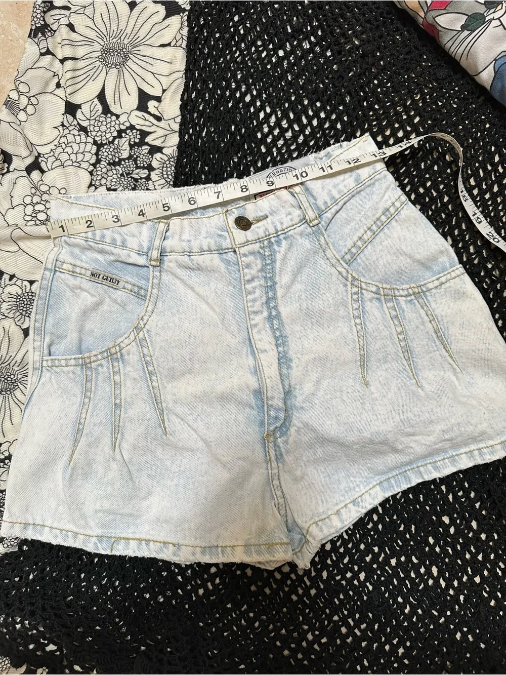 Vintage Light Wash Denim Shorts